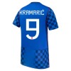 Camisolas Croácia Kramaric 9 2º Equipamento Alternativa World Cup 2026 Manga Curta Camisolas Croácia Kramaric 9 2º Equipamento Alternativa World Cup 2026 Manga Curta