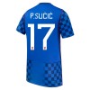 Camisolas Croácia P. Sucic 17 2º Equipamento Alternativa World Cup 2026 Manga Curta Camisolas Croácia P. Sucic 17 2º Equipamento Alternativa World Cup 2026 Manga Curta