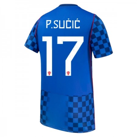 Camisolas Croácia P. Sucic 17 2º Equipamento Alternativa World Cup 2026 Manga Curta Camisolas Croácia P. Sucic 17 2º Equipamento Alternativa World Cup 2026 Manga Curta