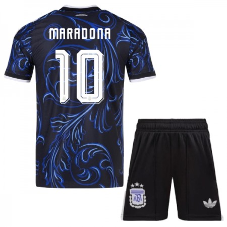 Camisolas Argentina Maradona 10 Criança 2º Equipamento Alternativa World Cup 2026 Manga Curta