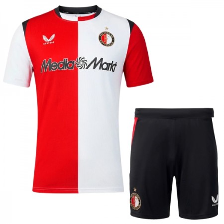 Camisolas Feyenoord Rotterdam Criança 1º Equipamento Principal 2026-27 Manga Curta