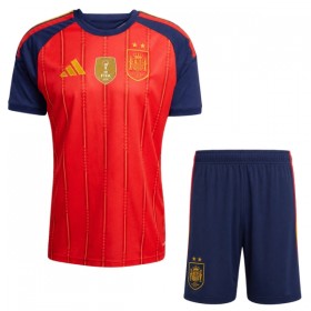 Camisolas Espanha 2 Stars Criança 1º Equipamento Principal World Cup 2026 Manga Curta