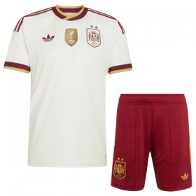 Camisolas Espanha 2 Stars Criança 2º Equipamento Alternativa World Cup 2026 Manga Curta