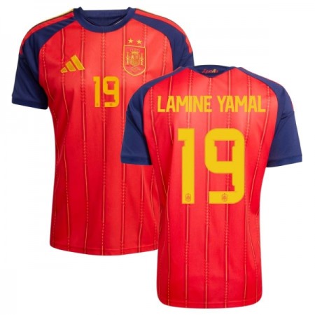 Camisolas Espanha 2 Stars Lamine Yamal 19 1º Equipamento Principal World Cup 2026 Manga Curta