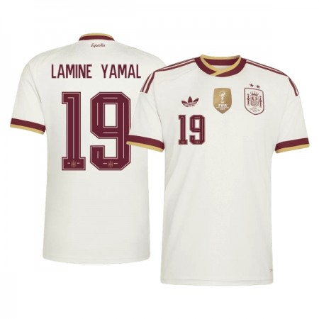 Camisolas Espanha 2 Stars Lamine Yamal 19 2º Equipamento Alternativa World Cup 2026 Manga Curta