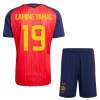 Camisolas Espanha 2 Stars Lamine Yamal 19 Criança 1º Equipamento Principal World Cup 2026 Manga Curta