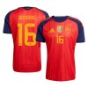 Camisolas Espanha 2 Stars Rodrigo 16 1º Equipamento Principal World Cup 2026 Manga Curta Camisolas Espanha 2 Stars Rodrigo 16 1º Equipamento Principal World Cup 2026 Manga Curta