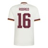 Camisolas Espanha 2 Stars Rodrigo 16 Criança 2º Equipamento Alternativa World Cup 2026 Manga Curta