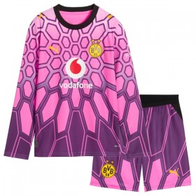 Camisolas Borussia Dortmund Guarda Redes Criança 2º Equipamento Alternativa Rosa 2026-27 Manga Comprida