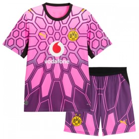 Camisolas Borussia Dortmund Guarda Redes Criança 2º Equipamento Alternativa Rosa 2026-27 Manga Curta