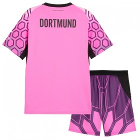Camisolas Borussia Dortmund Guarda Redes Criança 2º Equipamento Alternativa Rosa 2026-27 Manga Curta