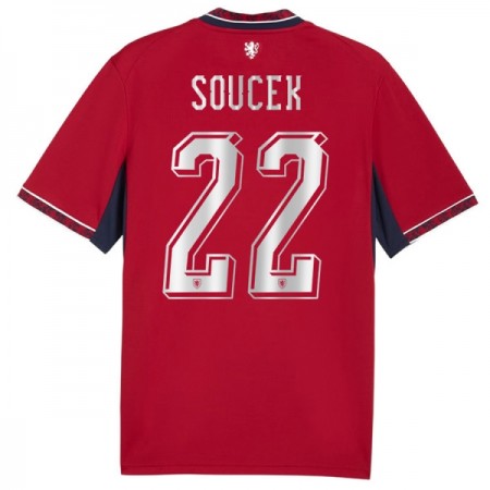 Camisolas República Checa Soucek 22 1º Equipamento Principal World Cup 2026 Manga Curta Camisolas República Checa Soucek 22 1º Equipamento Principal World Cup 2026 Manga Curta