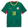 Camisolas Senegal Sarr 18 2º Equipamento Alternativa World Cup 2026 Manga Curta