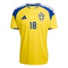 Camisolas Suécia Ayari 18 1º Equipamento Principal World Cup 2026 Manga Curta