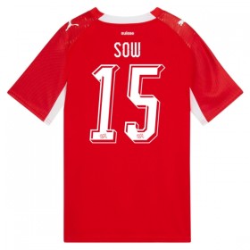 Camisolas Suíça Djibril Sow 15 1º Equipamento Principal World Cup 2026 Manga Curta