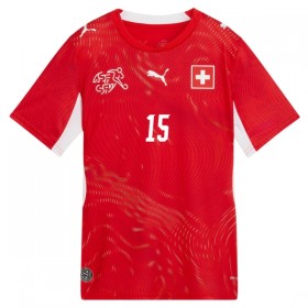 Camisolas Suíça Djibril Sow 15 1º Equipamento Principal World Cup 2026 Manga Curta