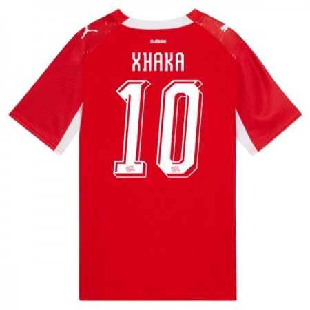 Camisolas Suíça Granit Xhaka 10 1º Equipamento Principal World Cup 2026 Manga Curta Camisolas Suíça Granit Xhaka 10 1º Equipamento Principal World Cup 2026 Manga Curta