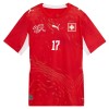 Camisolas Suíça Vargas 17 1º Equipamento Principal World Cup 2026 Manga Curta