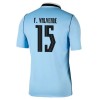 Camisolas Uruguai Federico Valverde 15 1º Equipamento Principal World Cup 2026 Manga Curta