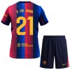 Camisolas FC Barcelona Frenkie de Jong 21 Criança 1º Equipamento Principal 2026-27 Manga Curta