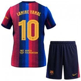 Camisolas FC Barcelona Lamine Yamal 10 Criança 1º Equipamento Principal 2026-27 Manga Curta