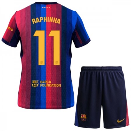 Camisolas FC Barcelona Raphinha 11 Criança 1º Equipamento Principal 2026-27 Manga Curta