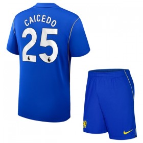 Camisolas Chelsea Caicedo 25 Criança 1º Equipamento Principal 2026-27 Manga Curta