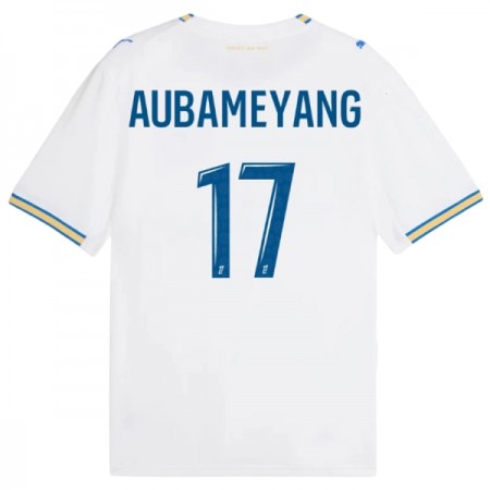 Camisolas Olympique de Marseille Aubameyang 17 1º Equipamento Principal 2026-27 Manga Curta Camisolas Olympique de Marseille Aubameyang 17 1º Equipamento Principal 2026-27 Manga Curta