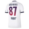 Camisolas Paris Saint-Germain Joao Neves 87 2º Equipamento Alternativa 2026-27 Manga Curta