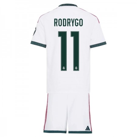 Camisolas Real Madrid Rodrygo 11 Criança 1º Equipamento Principal 2026-27 Manga Curta Camisolas Real Madrid Rodrygo 11 Criança 1º Equipamento Principal 2026-27 Manga Curta