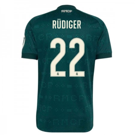 Camisolas Real Madrid Rudiger 22 2º Equipamento Alternativa 2026-27 Manga Curta