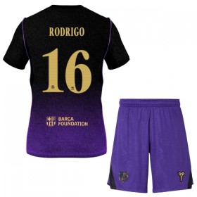 Camisolas FC Barcelona Rodrigo 16 Criança 2º Equipamento Alternativa 2026-27 Manga Curta
