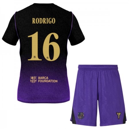 Camisolas FC Barcelona Rodrigo 16 Criança 2º Equipamento Alternativa 2026-27 Manga Curta