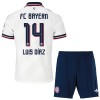 Camisolas FC Bayern de Munique Luis Diaz 14 Criança 2º Equipamento Alternativa 2026-27 Manga Curta