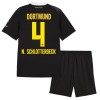 Camisolas Borussia Dortmund N. Schlotterbeck 4 Criança 2º Equipamento Alternativa 2026-27 Manga Curta