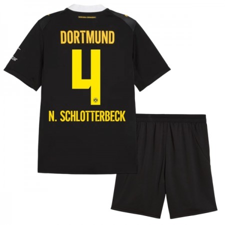 Camisolas Borussia Dortmund N. Schlotterbeck 4 Criança 2º Equipamento Alternativa 2026-27 Manga Curta