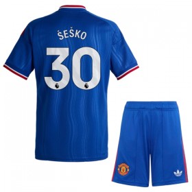 Camisolas Manchester United Sesko 30 Criança 2º Equipamento Alternativa 2026-27 Manga Curta
