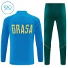 Brasil Criança Sweat de Treino Azul Zíper 2026-27