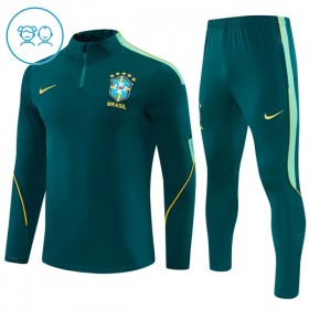 Brasil Criança Sweat de Treino Verde Zíper 2026-27