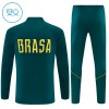 Brasil Criança Sweat de Treino Verde Zíper 2026-27
