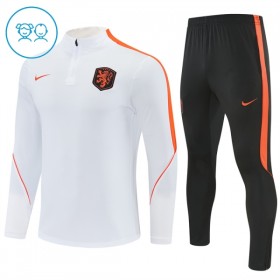 Holanda Criança Sweat de Treino Branca Zíper 2026-27