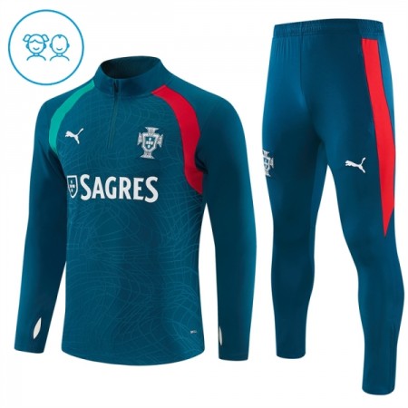 Portugal Criança Sweat de Treino Azul Zíper 2026-27 Portugal Criança Sweat de Treino Azul Zíper 2026-27