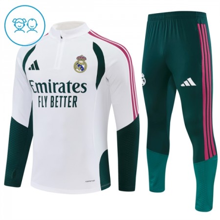 Real Madrid Criança Sweat de Treino Branca Zíper 2026-27 Real Madrid Criança Sweat de Treino Branca Zíper 2026-27