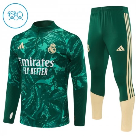 Real Madrid Criança Sweat de Treino Verde Zíper 2026-27 Real Madrid Criança Sweat de Treino Verde Zíper 2026-27
