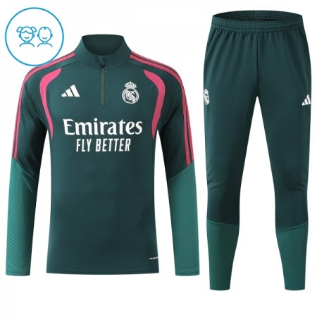 Real Madrid Criança Sweat de Treino Verde Zíper 2026-27 Real Madrid Criança Sweat de Treino Verde Zíper 2026-27