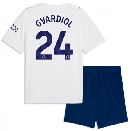 Camisolas Manchester City Gvardiol 24 Criança 3º Equipamento 2026-27 Manga Curta